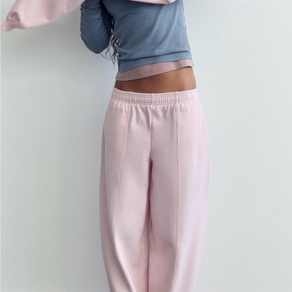 Zara Light Pink Sweatpant - Picture 1 of 7